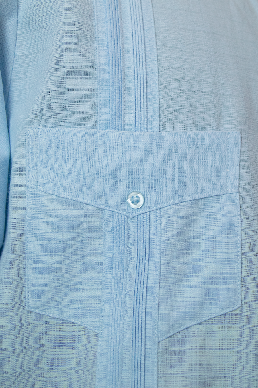 Guayabera clásica celeste (Cuatro bolsillos)