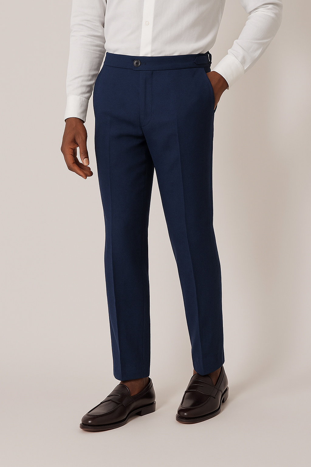 Pantalón de lino (Azul)