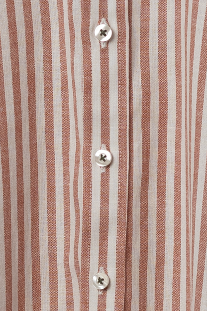 Camisa de lino (Rayas rojas)