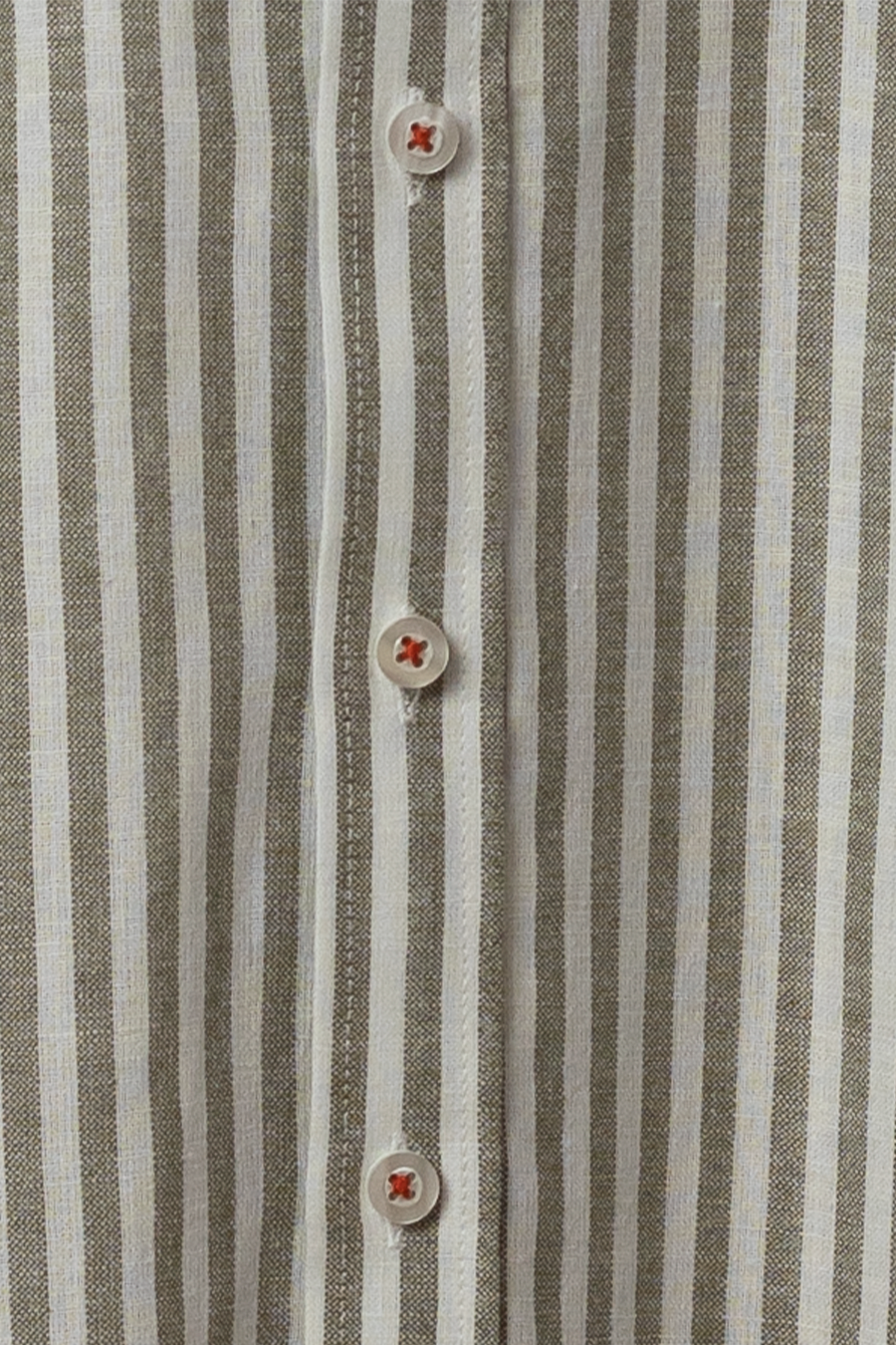 Camisa de lino (Rayas verdes)